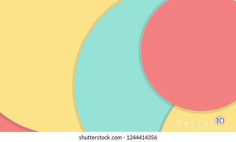 Simple and Colorful Circles Background , Design Vector - eps10