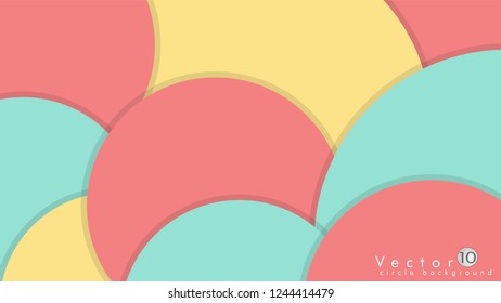 Simple and Colorful Circles Background , Design Vector - eps10
