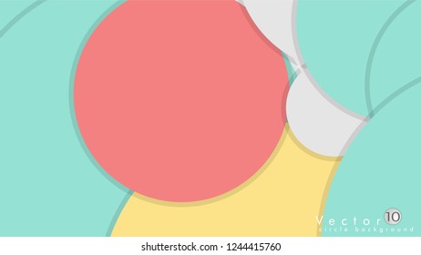 Simple and Colorful Circles Background , Design Vector - eps10