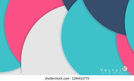 Simple and Colorful Circles Background , Design Vector - eps10