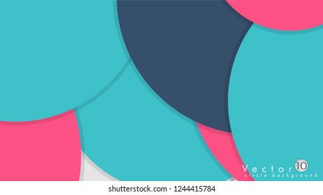 Simple and Colorful Circles Background , Design Vector - eps10