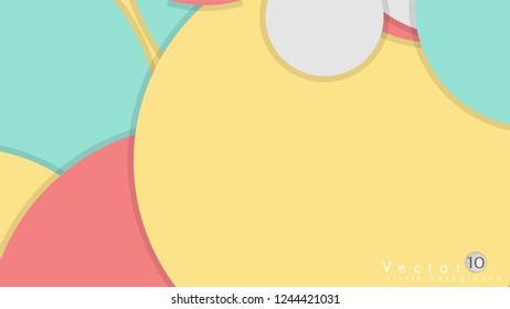 Simple and Colorful Circles Background , Design Vector - eps10