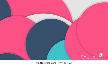 Simple and Colorful Circles Background , Design Vector - eps10