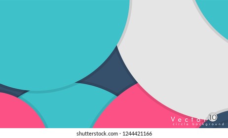 Simple and Colorful Circles Background , Design Vector - eps10