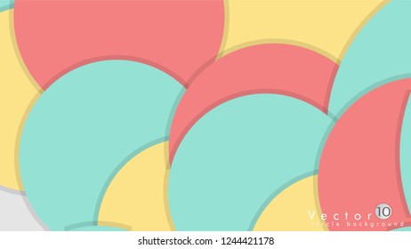 Simple and Colorful Circles Background , Design Vector - eps10