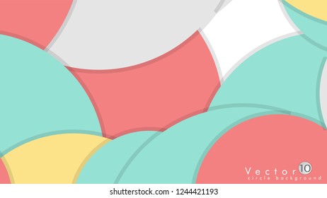 Simple and Colorful Circles Background , Design Vector - eps10