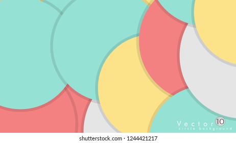 Simple and Colorful Circles Background , Design Vector - eps10