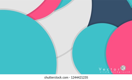 Simple and Colorful Circles Background , Design Vector - eps10