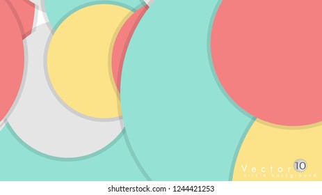 Simple and Colorful Circles Background , Design Vector - eps10