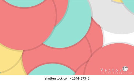 Simple and Colorful Circles Background , Design Vector - eps10
