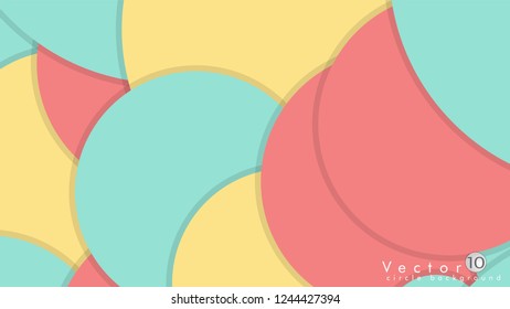 Simple and Colorful Circles Background , Design Vector - eps10