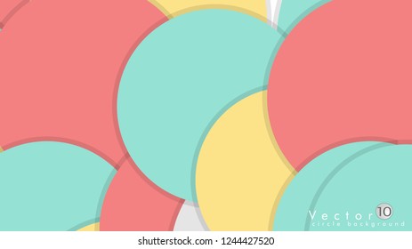 Simple and Colorful Circles Background , Design Vector - eps10