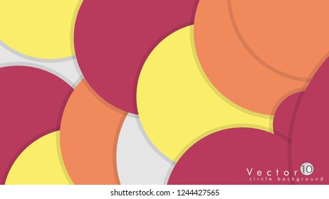 Simple and Colorful Circles Background , Design Vector - eps10