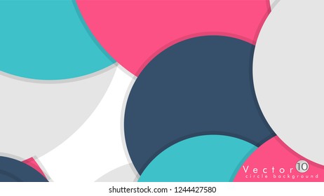 Simple and Colorful Circles Background , Design Vector - eps10