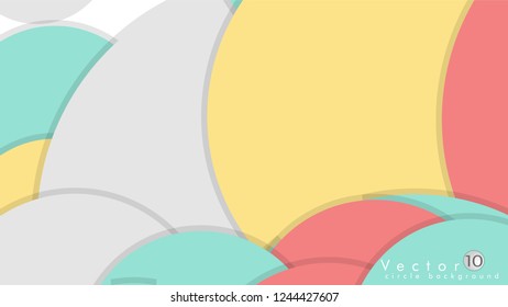 Simple and Colorful Circles Background , Design Vector - eps10