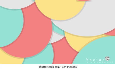 Simple and Colorful Circles Background , Design Vector - eps10