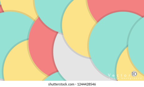 Simple and Colorful Circles Background , Design Vector - eps10