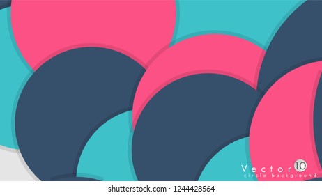 Simple and Colorful Circles Background , Design Vector - eps10