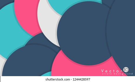 Simple and Colorful Circles Background , Design Vector - eps10