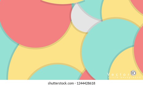 Simple and Colorful Circles Background , Design Vector - eps10
