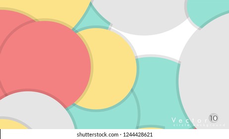 Simple and Colorful Circles Background , Design Vector - eps10