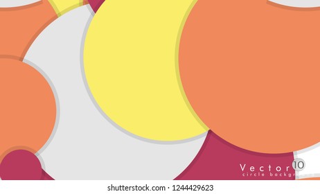 Simple and Colorful Circles Background , Design Vector - eps10