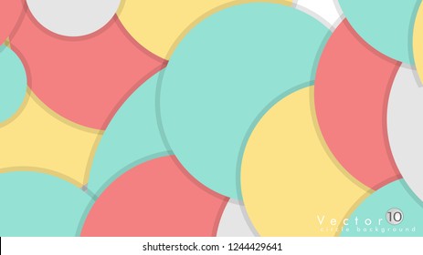 Simple and Colorful Circles Background , Design Vector - eps10