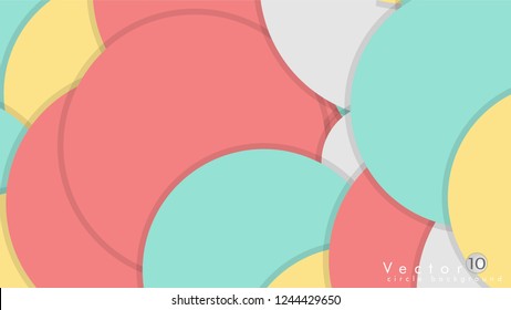 Simple and Colorful Circles Background , Design Vector - eps10