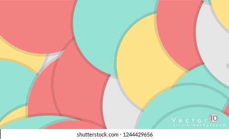 Simple and Colorful Circles Background , Design Vector - eps10