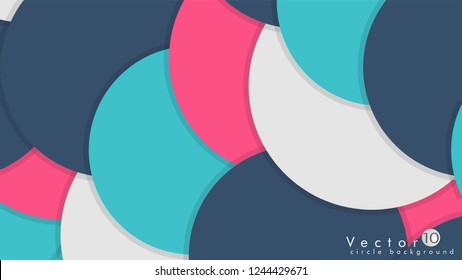 Simple and Colorful Circles Background , Design Vector - eps10