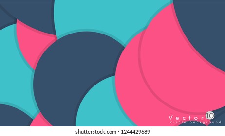 Simple and Colorful Circles Background , Design Vector - eps10