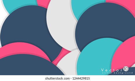 Simple and Colorful Circles Background , Design Vector - eps10