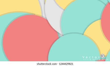 Simple and Colorful Circles Background , Design Vector - eps10