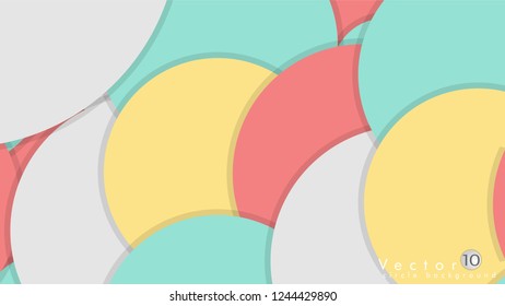 Simple and Colorful Circles Background , Design Vector - eps10