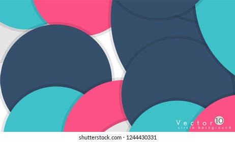 Simple and Colorful Circles Background , Design Vector - eps10