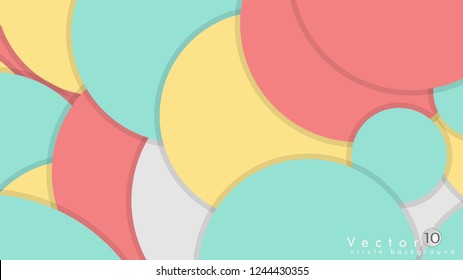 Simple and Colorful Circles Background , Design Vector - eps10