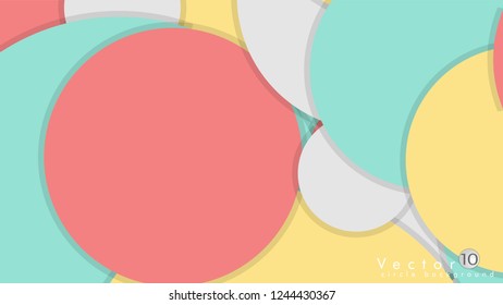 Simple and Colorful Circles Background , Design Vector - eps10