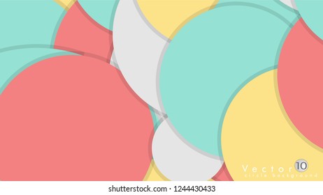 Simple and Colorful Circles Background , Design Vector - eps10