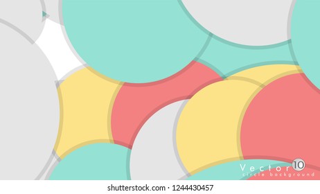 Simple and Colorful Circles Background , Design Vector - eps10