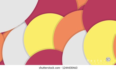 Simple and Colorful Circles Background , Design Vector - eps10