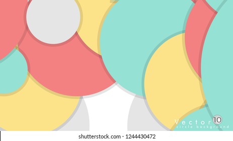 Simple and Colorful Circles Background , Design Vector - eps10