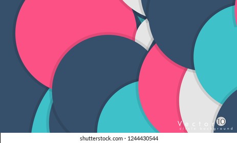 Simple and Colorful Circles Background , Design Vector - eps10