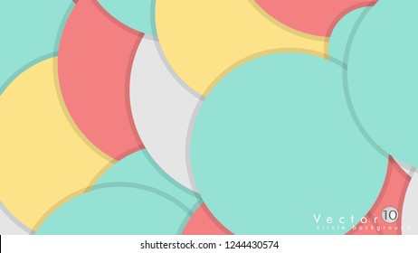 Simple and Colorful Circles Background , Design Vector - eps10