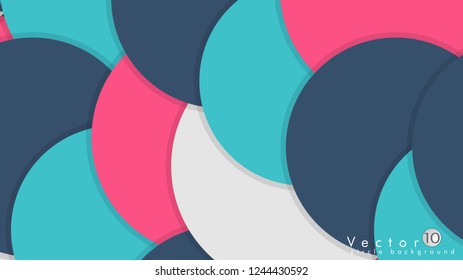 Simple and Colorful Circles Background , Design Vector - eps10