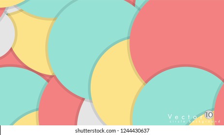 Simple and Colorful Circles Background , Design Vector - eps10
