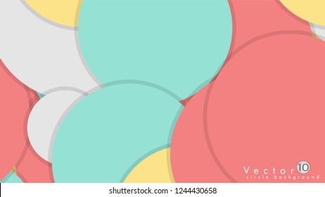 Simple and Colorful Circles Background , Design Vector - eps10
