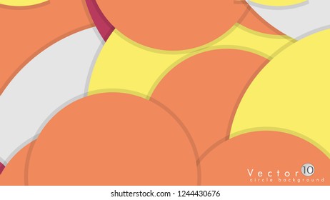 Simple and Colorful Circles Background , Design Vector - eps10