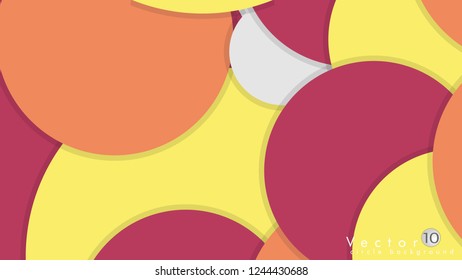 Simple and Colorful Circles Background , Design Vector - eps10
