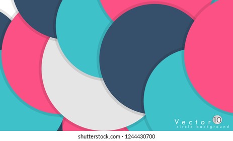 Simple and Colorful Circles Background , Design Vector - eps10