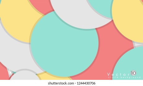Simple and Colorful Circles Background , Design Vector - eps10
